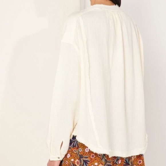 (A11) Free People Moving Mountains Front Tie Button, Size Small, NWT - Picture 2 of 8